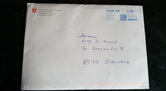 Envelope from Ueli Maurer