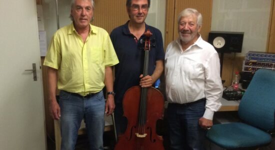 Rolf W. Kunz (Komponist), Luzius Gartmann (Cellist), Alex Eugster (Tonmeister)